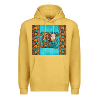 Antique Gold Western Fall Cow Mama Premium Hoodie - LillyAllenDesigns