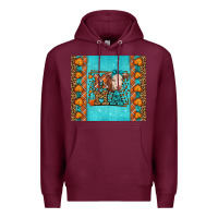 Burgundy Western Fall Cow Mama Premium Hoodie - LillyAllenDesigns
