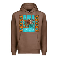 Chestnut Western Fall Cow Mama Premium Hoodie - LillyAllenDesigns
