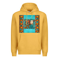Mustard Western Fall Cow Mama Premium Hoodie - LillyAllenDesigns
