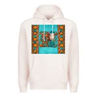 Pale Pink Western Fall Cow Mama Premium Hoodie - LillyAllenDesigns