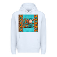 White Western Fall Cow Mama Premium Hoodie - LillyAllenDesigns