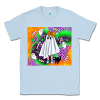 Dusty Blue cute ghost halloween tumbler Classic Tee - BundleAndBundleShop