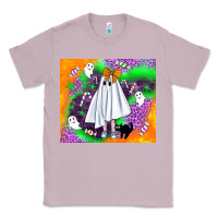 Lilac cute ghost halloween tumbler Classic Tee - BundleAndBundleShop