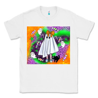 White cute ghost halloween tumbler Classic Tee - BundleAndBundleShop