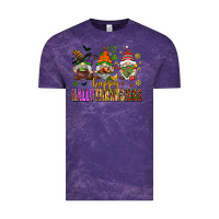 Cloud Purple happy hallothanksmas gnomes Vintage Tee - AdoDesignShop