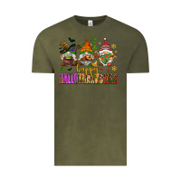 Vintage Olive happy hallothanksmas gnomes Vintage Tee - AdoDesignShop
