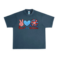 Midnight Navy peace love america Urban Heavy Tee - HRA Design Shop