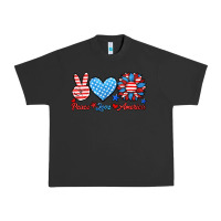 Pigment Black peace love america Urban Heavy Tee - HRA Design Shop
