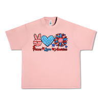 Salmon peace love america Urban Heavy Tee - HRA Design Shop