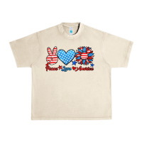 Sandshell peace love america Urban Heavy Tee - HRA Design Shop