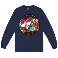 Navy dominican republic coasters Long Sleeve Tee - AdoDesignShop
