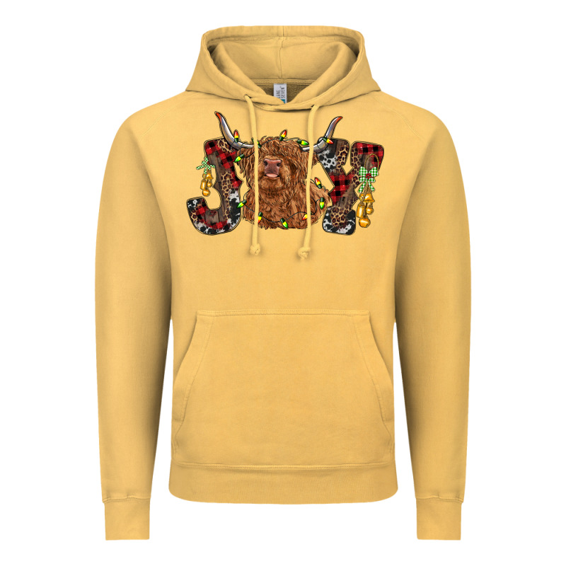 Joy Highland Cow Vintage Hoodie by RanaPortraitStore | Teevron