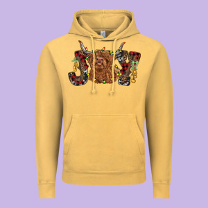 Joy Highland Cow Vintage Hoodie Designed By Ranaportraitstore