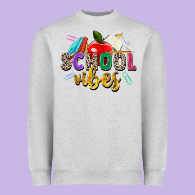 School Vibes Heavyweight Sweatshirt Designed By Zillion Design Studio