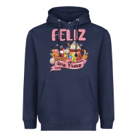 Navy mexican new year Heavyweight Hoodie - MaliasSmallBusiness