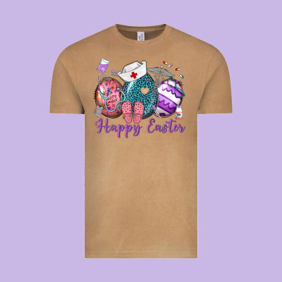 Happy Easter Eggs Nurse N Vintage Tee Designed By Neo Western