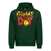 Forest Green Game Day Softball Urban Hoodie - NancyCooperArtShop