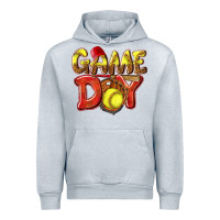 Heather Grey Game Day Softball Urban Hoodie - NancyCooperArtShop
