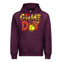 Mauve Wine Game Day Softball Urban Hoodie - NancyCooperArtShop