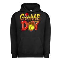 Pigment Black Game Day Softball Urban Hoodie - NancyCooperArtShop