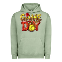 Pigment Oil Green Game Day Softball Urban Hoodie - NancyCooperArtShop