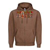 Chestnut madre lady of guadelupe Zipper Hoodie - BarkalooDesign