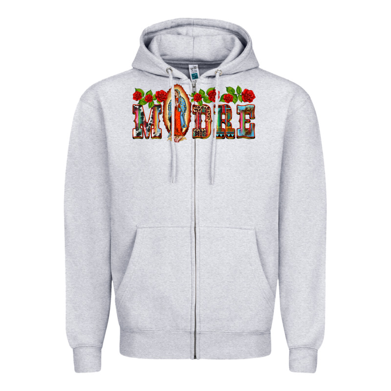 Madre Lady Of Guadelupe Zipper Hoodie by BarkalooDesign | Teevron