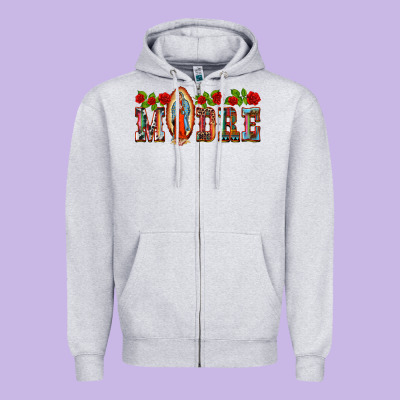 Madre Lady Of Guadelupe Zipper Hoodie Designed By Barkaloodesign