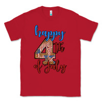 Red happy 4th of july Classic Tee - BundleAndBundleShop