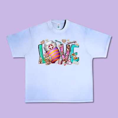 Love Easter Day Nurse Urban Heavy Tee Designed By Racoondesign