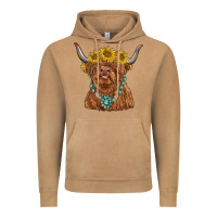 Vintage Camel highland cow with sunflower and gemstone Vintage Hoodie - RanaPortraitStore
