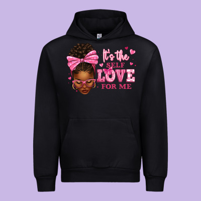 It's The Self Love For Me Afro Woman Urban Hoodie Designed By Texasbilliewilder
