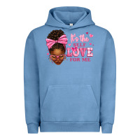 Pigment Pebble Blue it's the self love for me afro woman Urban Hoodie - texasbilliewilder