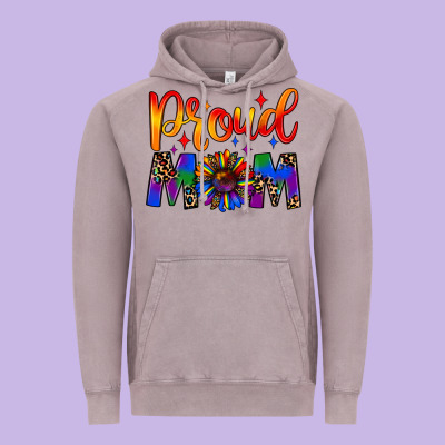 Proud Mom Vintage Hoodie Designed By Jahusdesignshop
