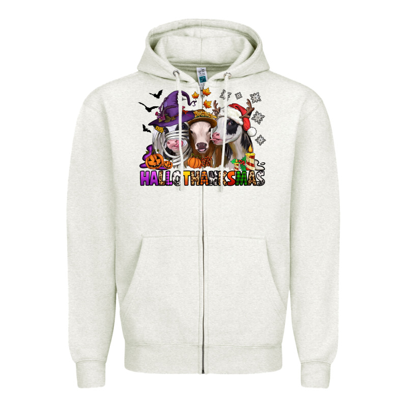 Hallothanksmas Heifers Zipper Hoodie by Jasminsmagicworld | Teevron