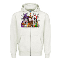 Oatmeal Heather hallothanksmas heifers Zipper Hoodie - Jasminsmagicworld
