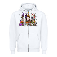 White hallothanksmas heifers Zipper Hoodie - Jasminsmagicworld