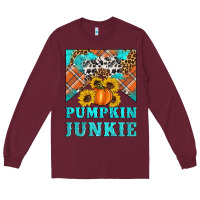 Burgundy pumpkin junkie Long Sleeve Tee - Artiststas