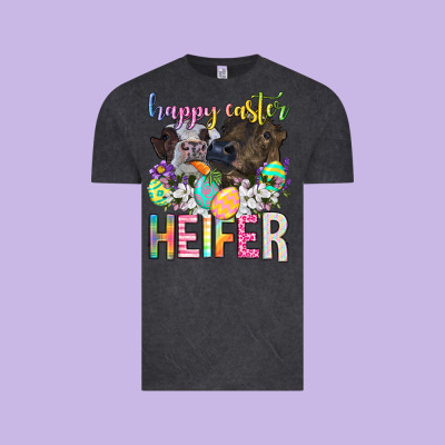 Happy Easter Heifer Vintage Tee Designed By Neo Western