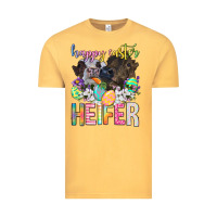Vintage Mustard happy easter heifer Vintage Tee - Neo Western