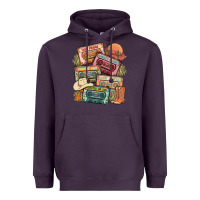 Plum country cassette tapes Heavyweight Hoodie - MaliasSmallBusiness