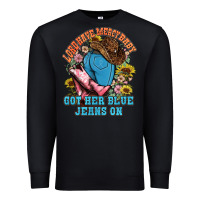 Black lord have mercy baby got her blue jeans on Premium Sweatshirt - NancyCooperArtShop