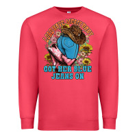Cardinal lord have mercy baby got her blue jeans on Premium Sweatshirt - NancyCooperArtShop