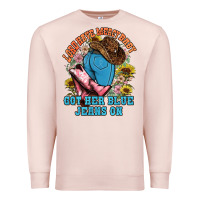 Pale Pink lord have mercy baby got her blue jeans on Premium Sweatshirt - NancyCooperArtShop