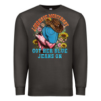 Smoke lord have mercy baby got her blue jeans on Premium Sweatshirt - NancyCooperArtShop