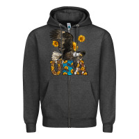Charcoal Heather Western Usa Eagle Zipper Hoodie - LillyAllenDesigns