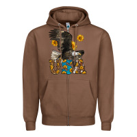 Chestnut Western Usa Eagle Zipper Hoodie - LillyAllenDesigns
