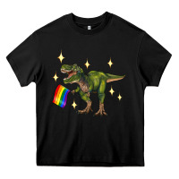 Black lgbtq+  t rex Heavy Core Tee - Artiststas