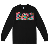 Black teacher floral pencil libbey glass Long Sleeve Tee - BundleAndBundleShop